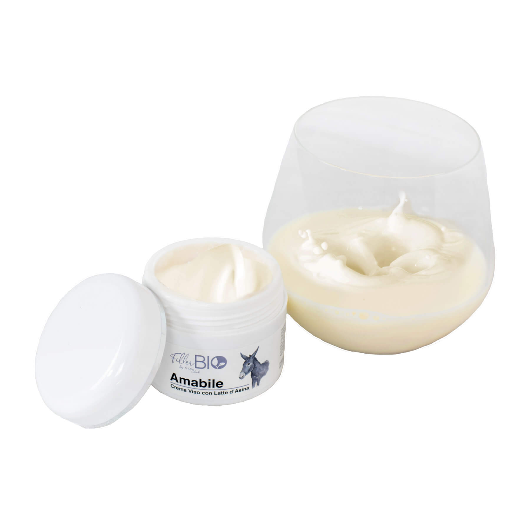 Amabile - Crema Viso con latte d'asina e olio extra vergine di oliva Bio - crema FillerBio