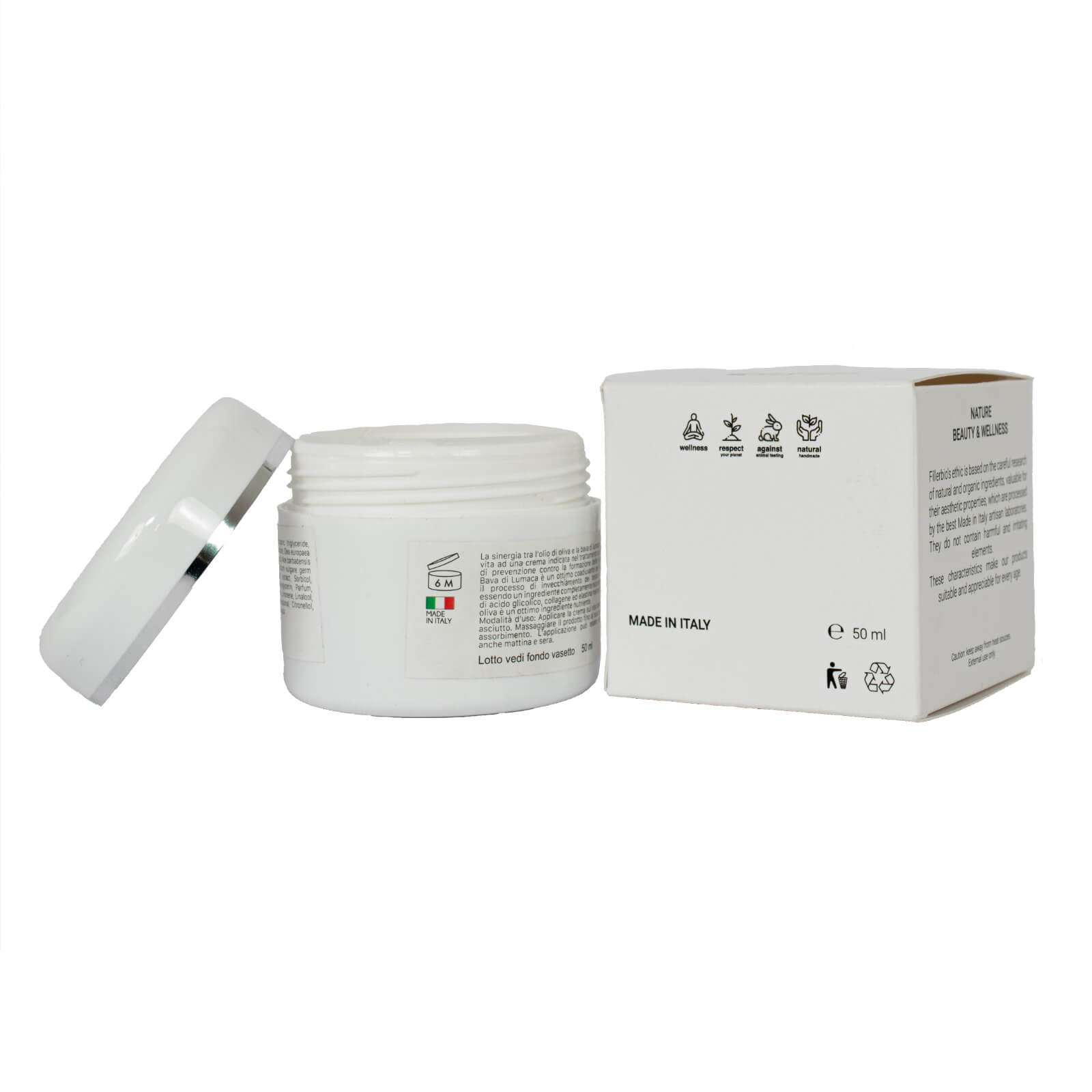 Nobile - Crema Viso 24h con Bava di Lumaca Bio - FillerBio (packaging aperto)